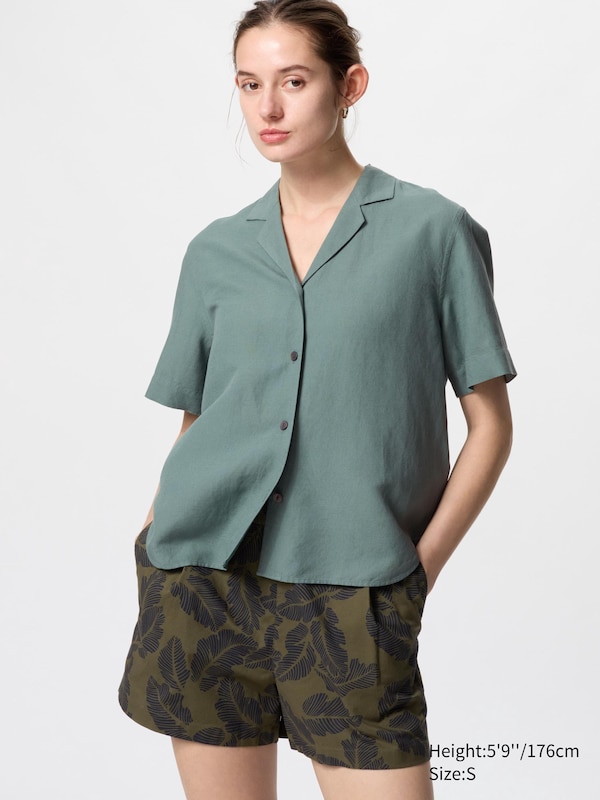 

Хлопковые шорты easy (с принтом) Uniqlo, зеленый