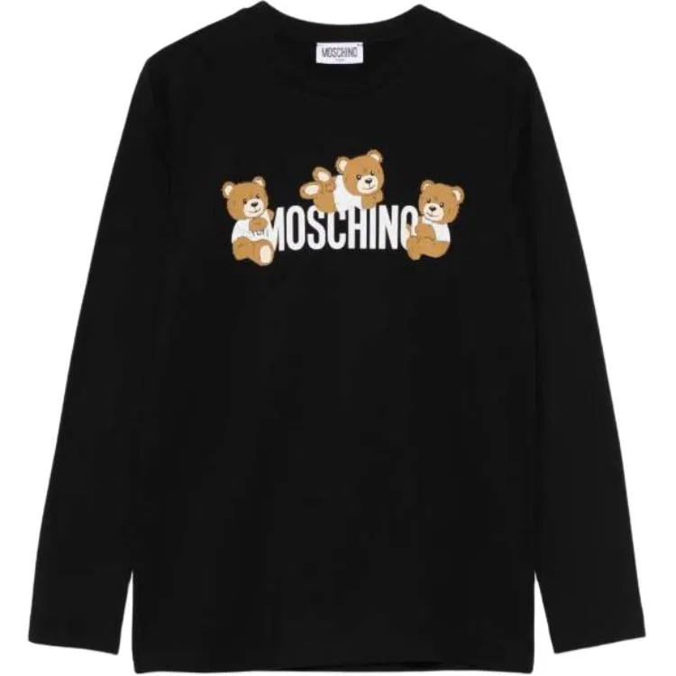Детская футболка с принтом медвежонка Teddy Bear MOSCHINO, Black
