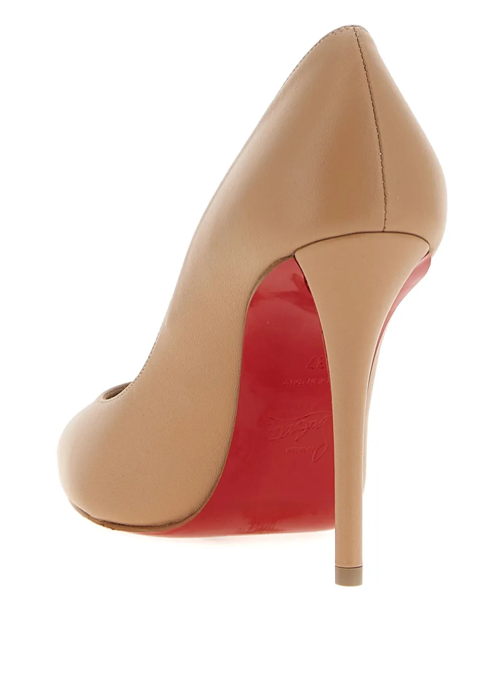 Туфли-лодочки Кейт с острым носком и шпилькой Christian Louboutin, нейтральный — фото 3