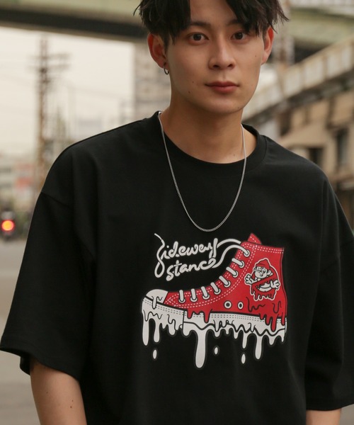 

Футболка с короткими рукавами и графическим принтом Sideway Stance, черная