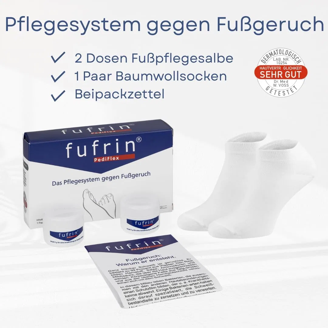 Носки и мазь Fufrin PediFlex против запаха ног, размер 5.5-8, 10 г Forum Vita — фото 2