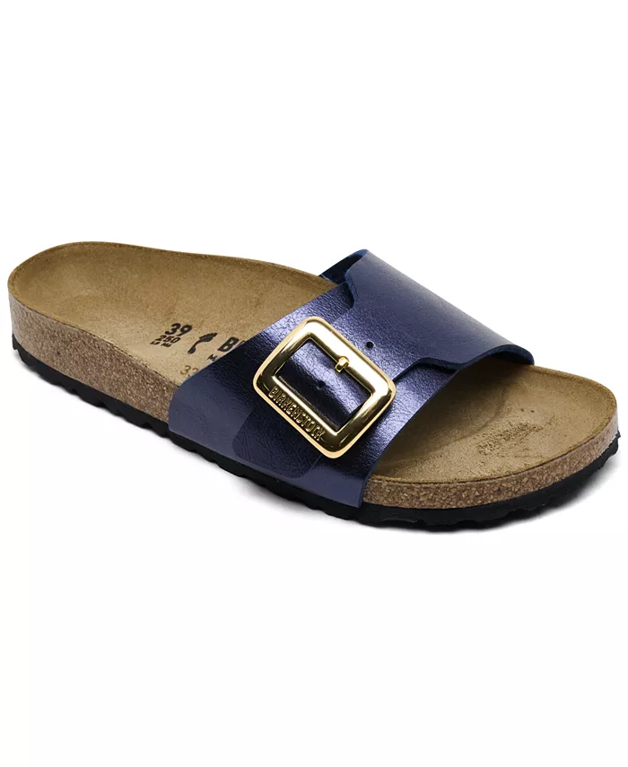 Женские сандалии Catalina Luxe Buckle Birko-Flor от Finish Line Birkenstock, синий