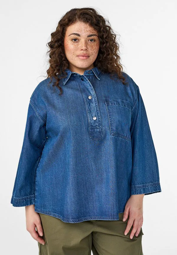 

Блузка lockeres mit 3/4ärmeln Zizzi, Dark Blue Denim