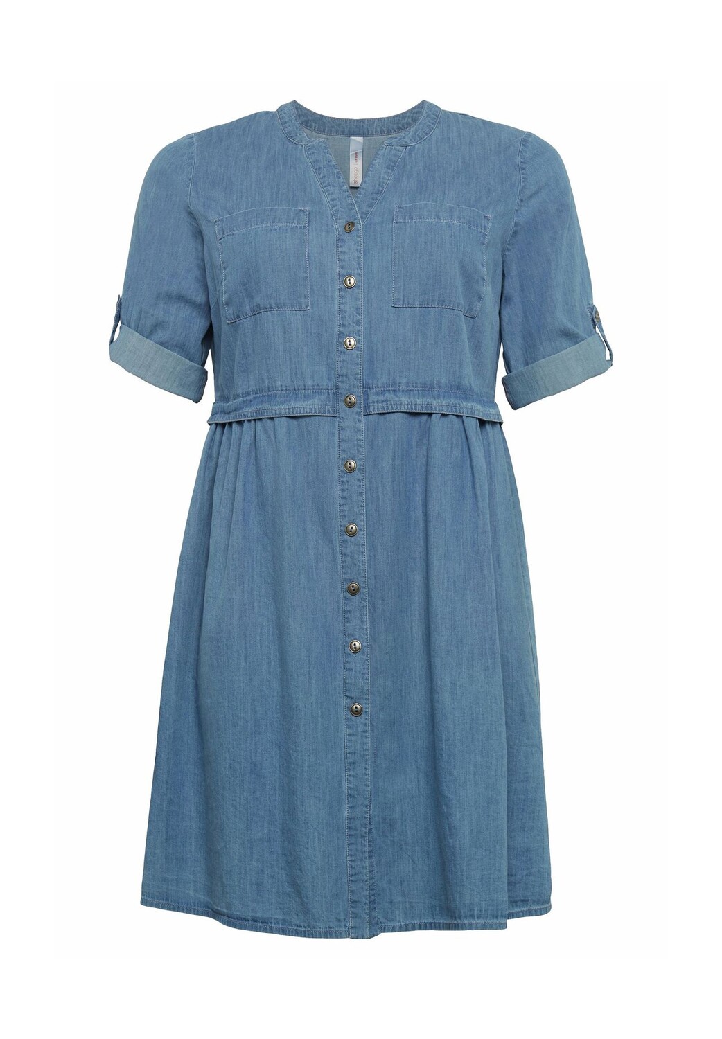 

Джинсовое платье с планкой на пуговицах и завышенной талией sheego, цвет Light Blue Denim