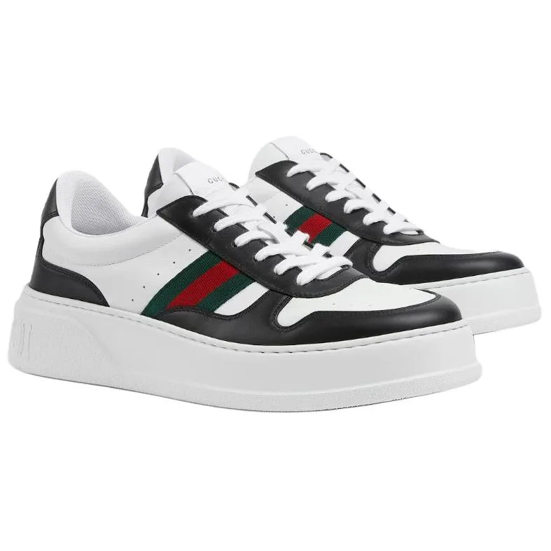 Кроссовки на платформе с веб-полосками GUCCI, Original Shoe Box Included — фото 4