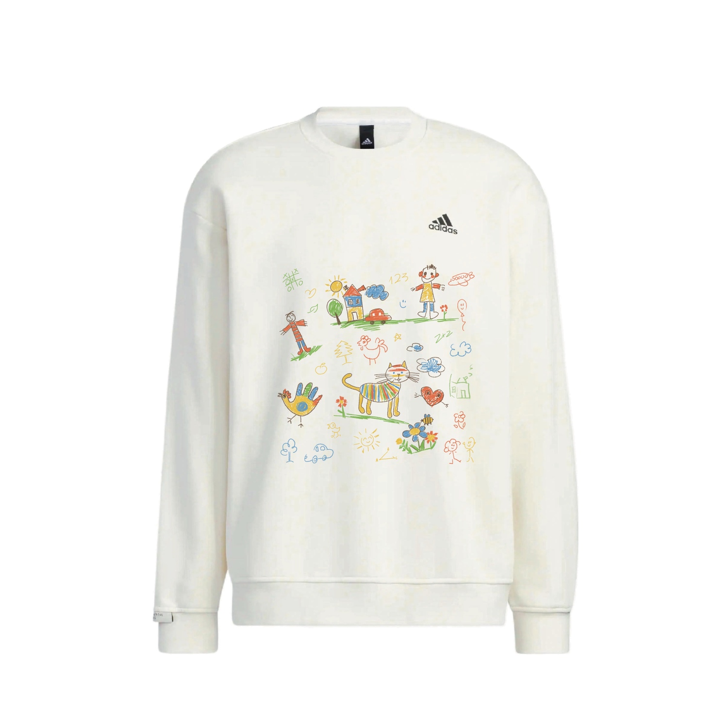 

Adidas Толстовки LABEL, унисекс, белые, с круглым вырезом, средней толщины, стандартного размера