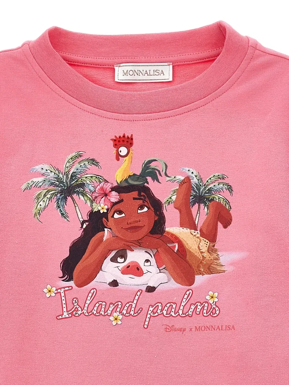 Свитер с принтом Disney Moana Monnalisa, розовый — фото 3
