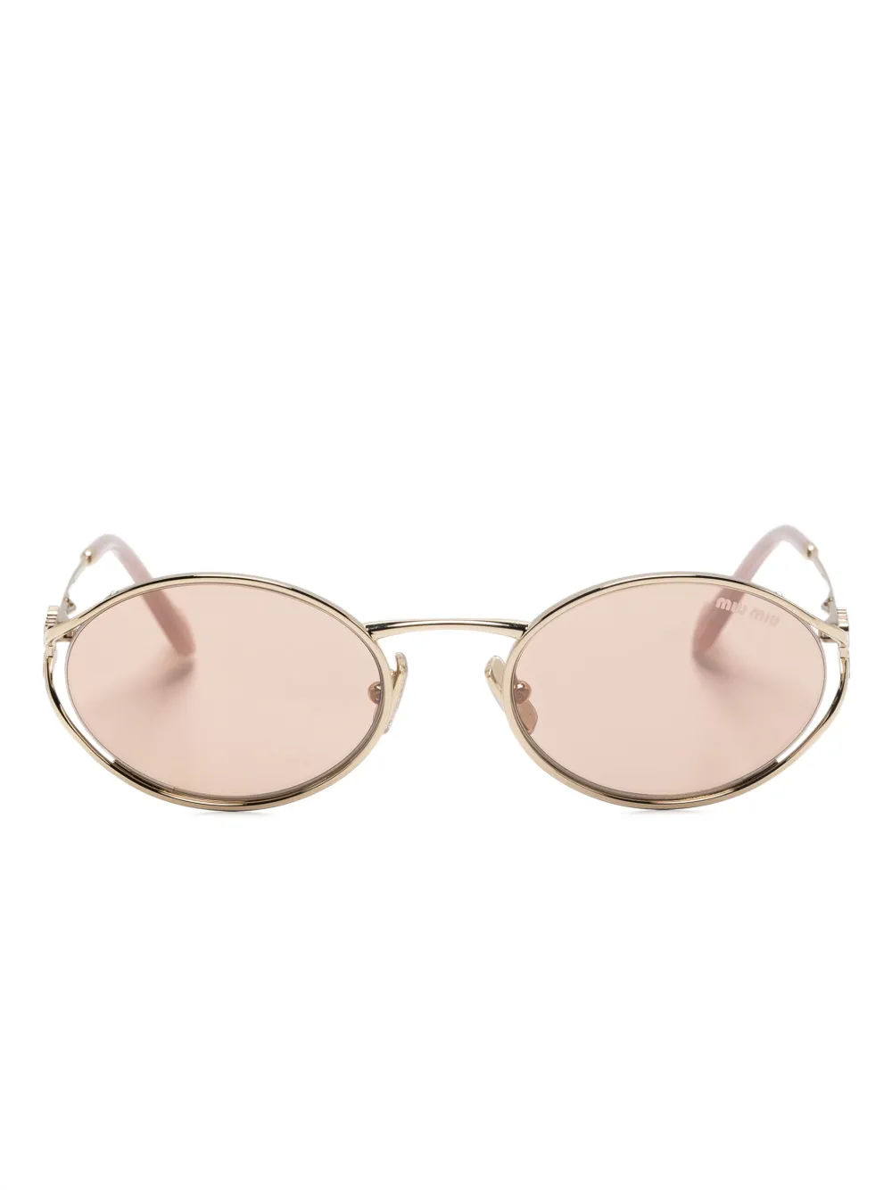 

Солнцезащитные очки Miu Miu с логотипом Miu Miu Eyewear, золотой