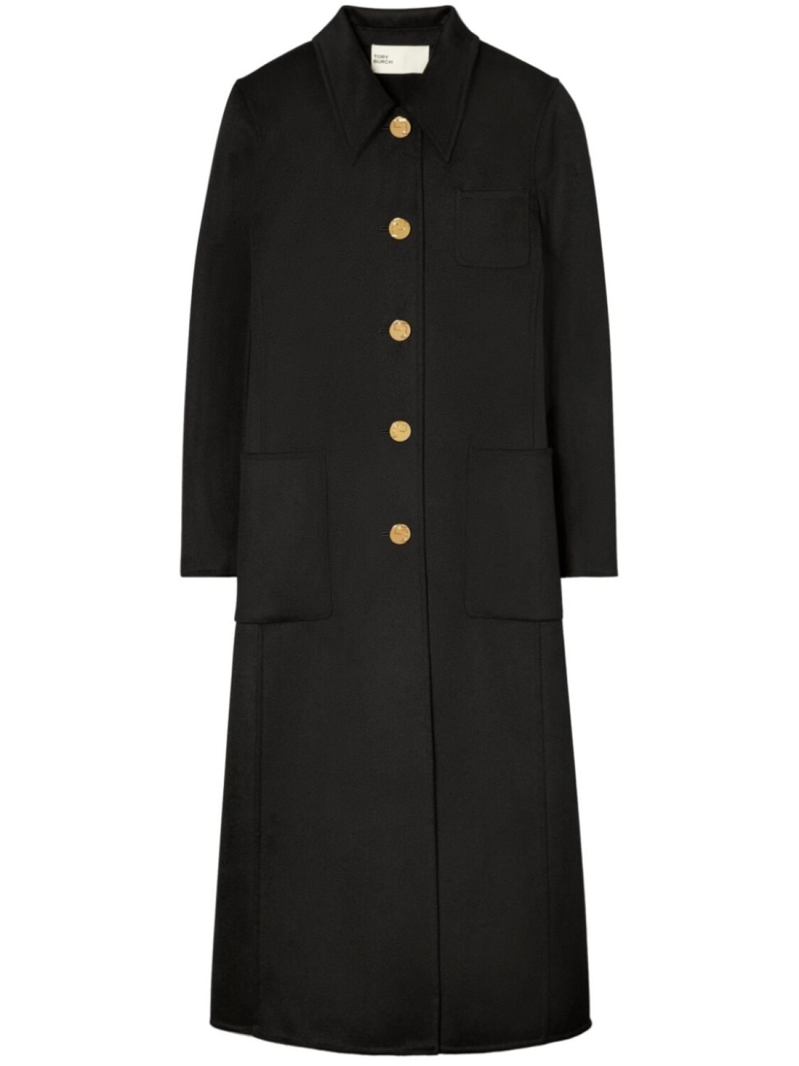 

Tory Burch шерстяное пальто, черный