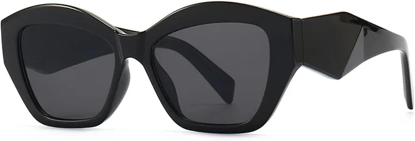 

Модные солнцезащитные очки «кошачий глаз» класса люкс для женщин и мужчин, ретро-очки для активного отдыха, солнцезащитные очки с защитой от УФ-излучения UV400 TYUVIVO, Black Black