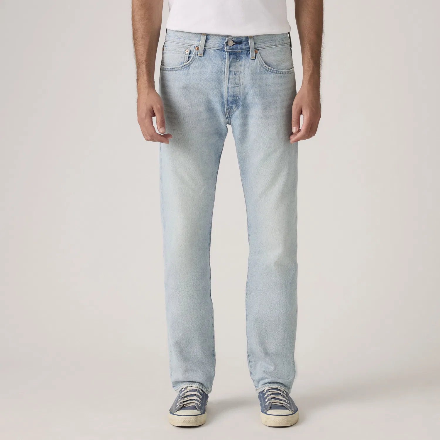 Оригинальные мужские джинсы 501 Levi's, Light Wash — фото 2