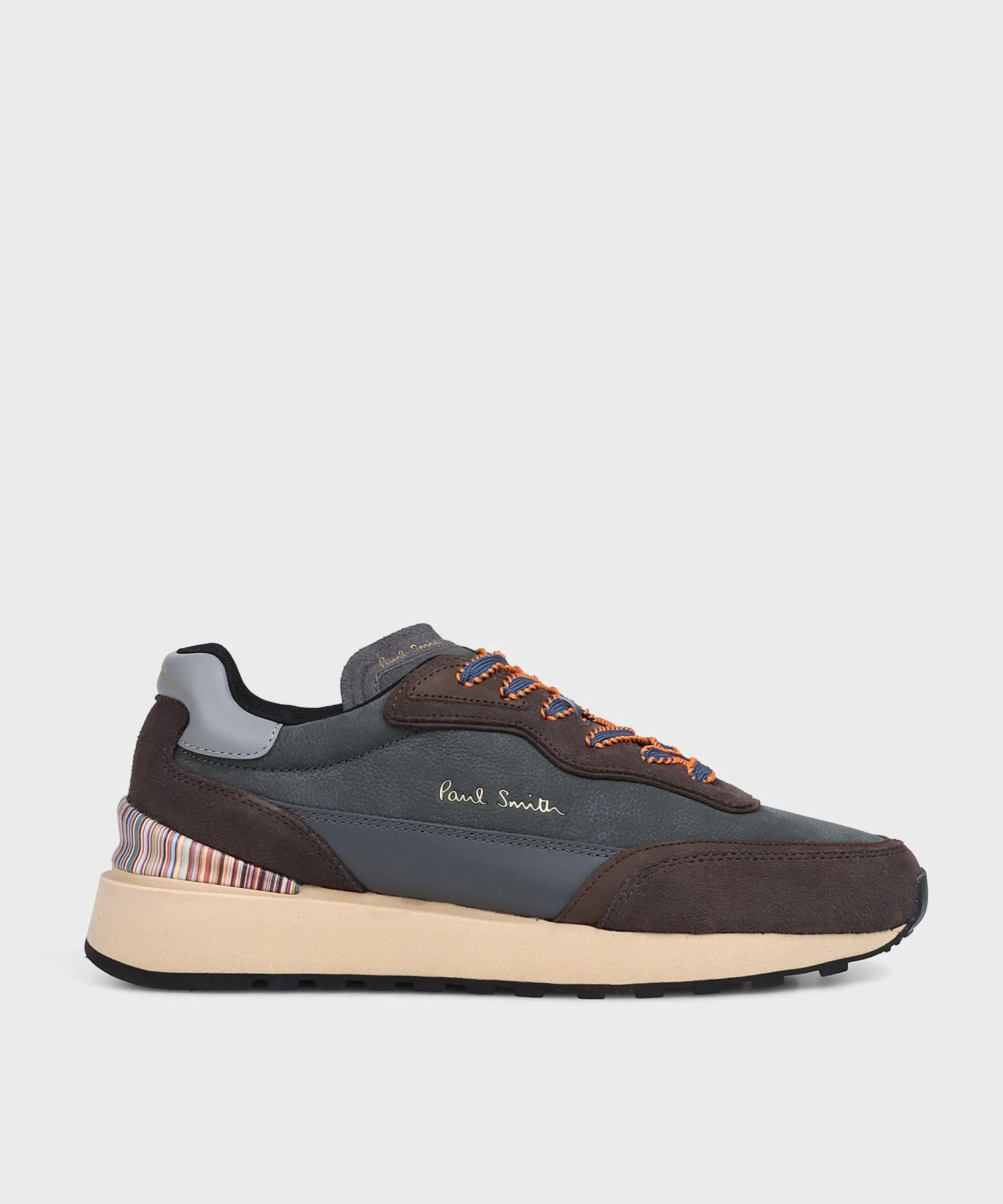 Мужские кожаные кроссовки Paul Smith Aston тёмно-серые