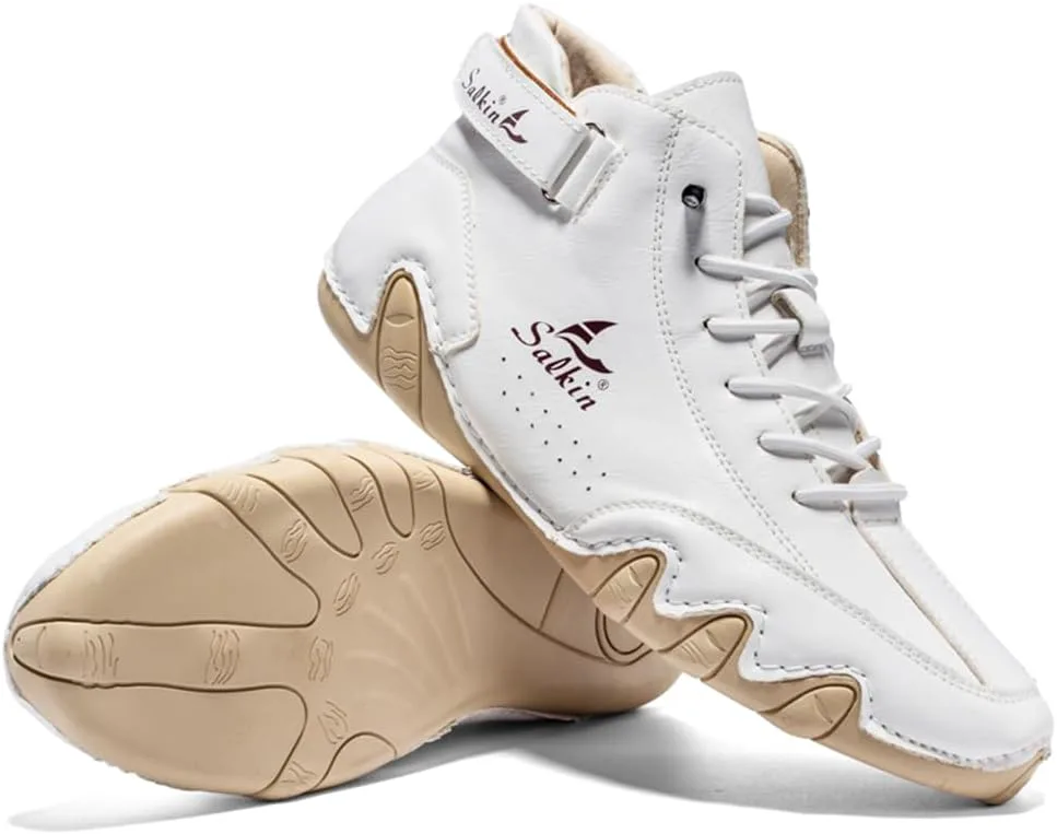 

Мужские повседневные кожаные модные кроссовки, ботинки-чикка на щиколотке, мокасины на легкой подошве, для ходьбы и вождения Abborora