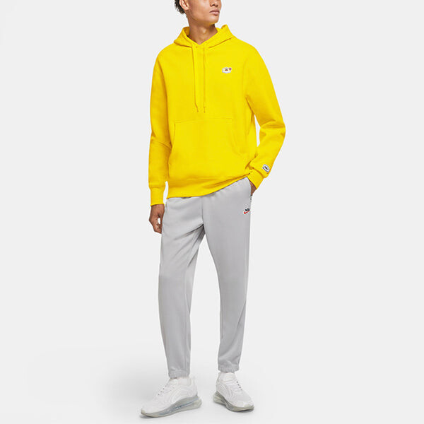Толстовка Nike Sportswear Airmoji Embroidered Pattern Knit Fleece Yellow, желтый — фото 3
