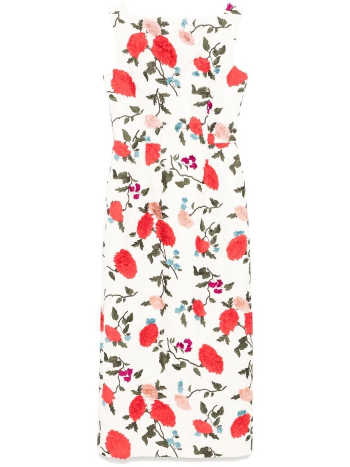 

Коктейльное платье без рукавов с вырезом-лодочкой ERDEM, золотой