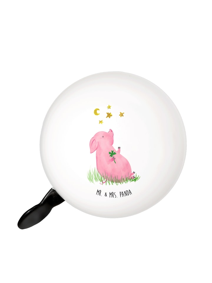 

Mr. & Mrs. Panda Велосипедный звонок, свинья, удача, без слов, в белом цвете