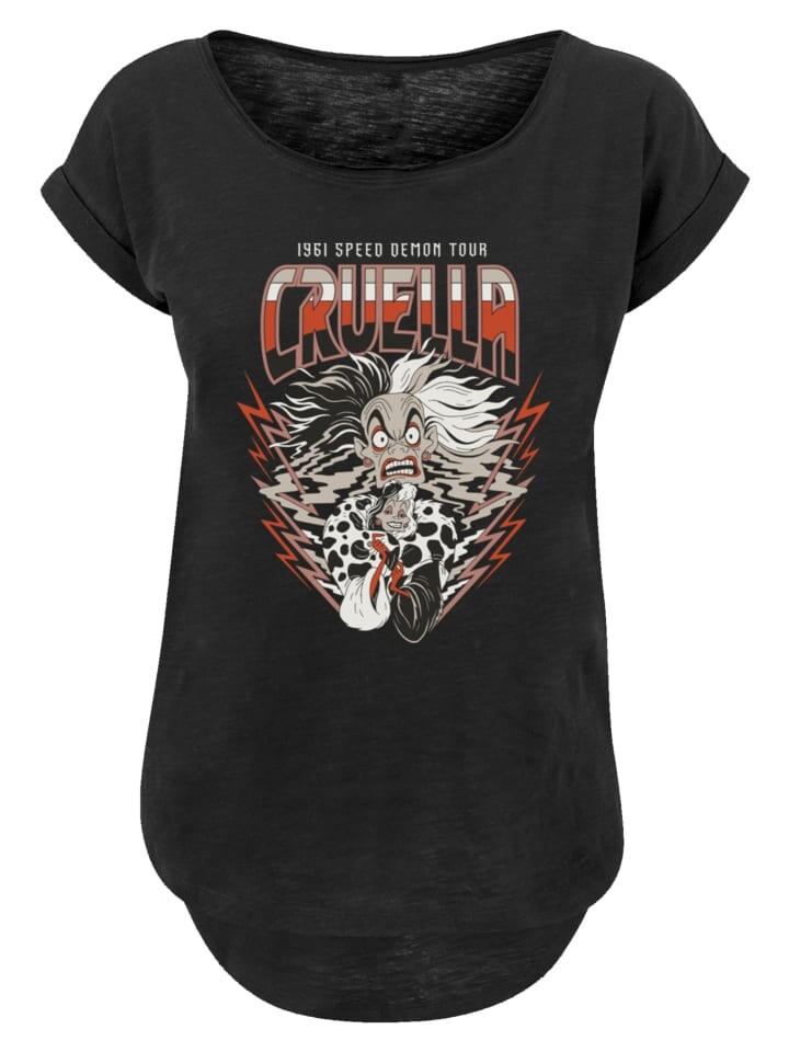 

Футболка F4NT4STIC Long Cut T-Shirt Disney Villians Cruella, черный