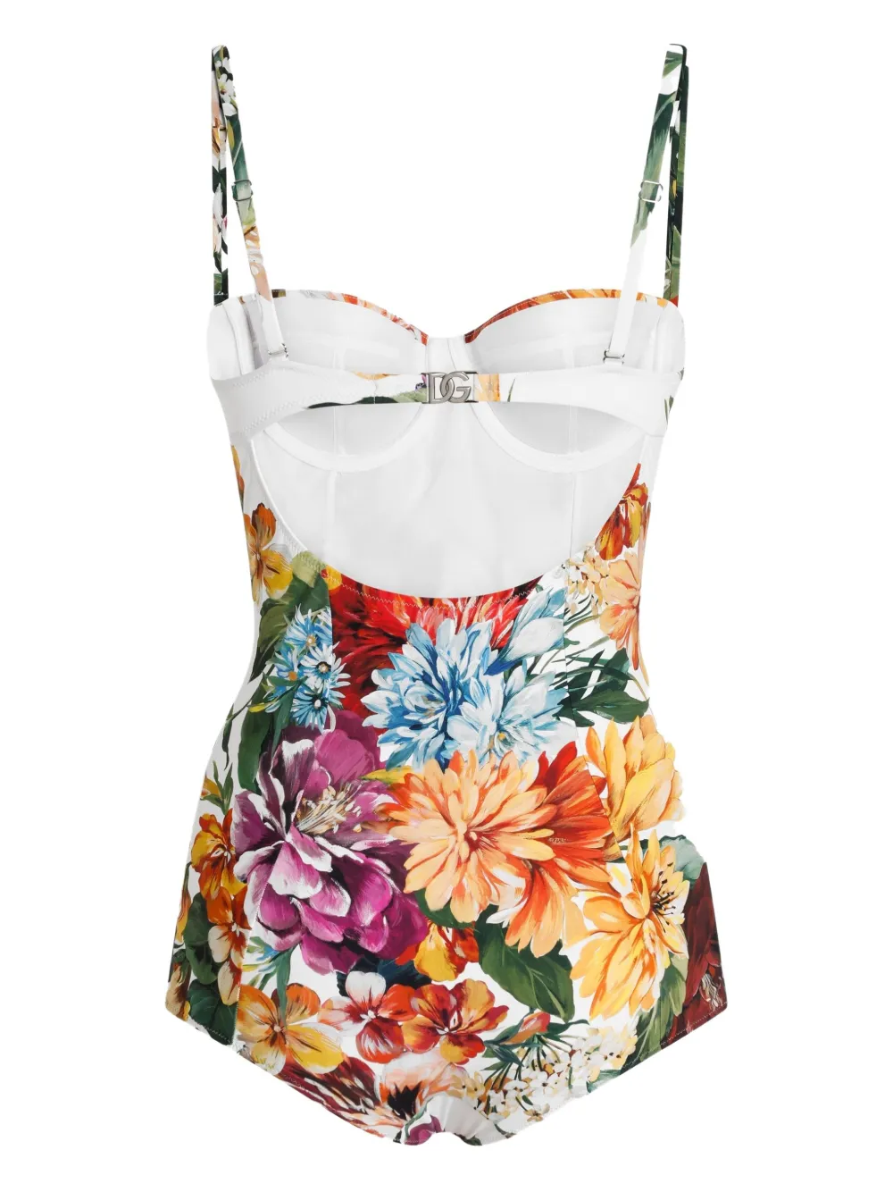 Купальник с цветочным принтом DOLCE & GABBANA, красный — фото 2