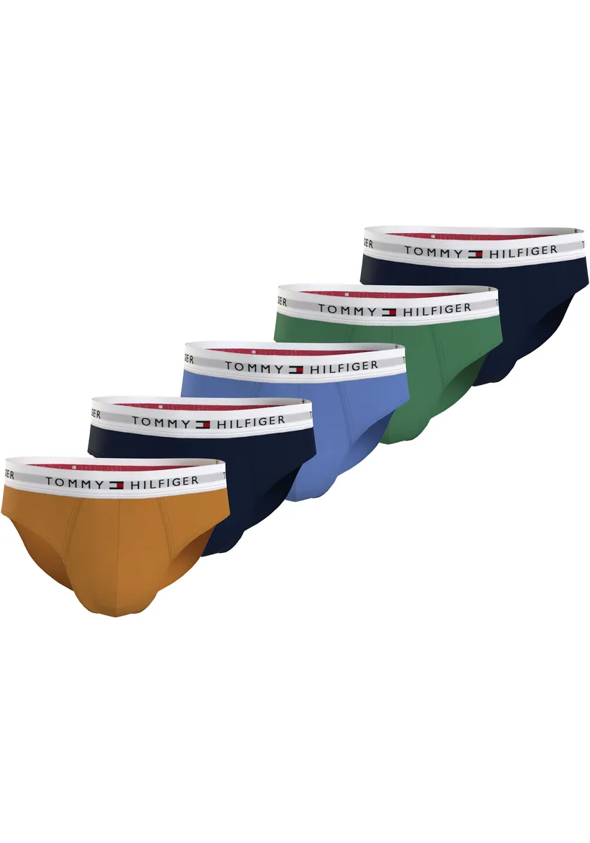 

Трусы Tommy Hilfiger Underwear "5P BRIEF" (5 шт. в упаковке, 5 шт. в упаковке), с эластичным поясом с логотипом Tommy Hilfiger, зеленый