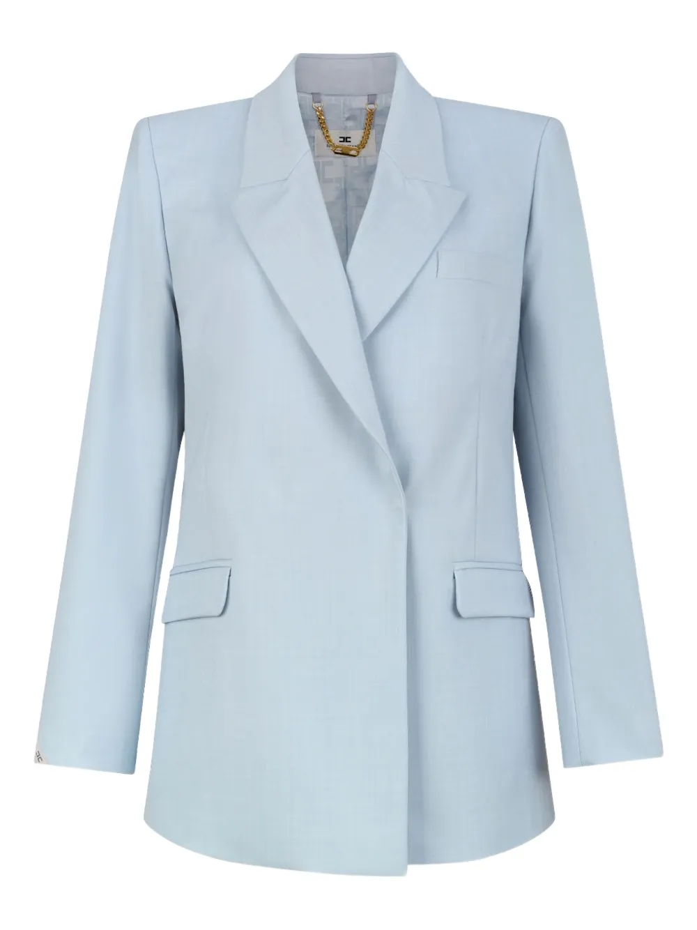 

Крутой комбинезон с поясом и эффектом запаха Elisabetta Franchi, синий