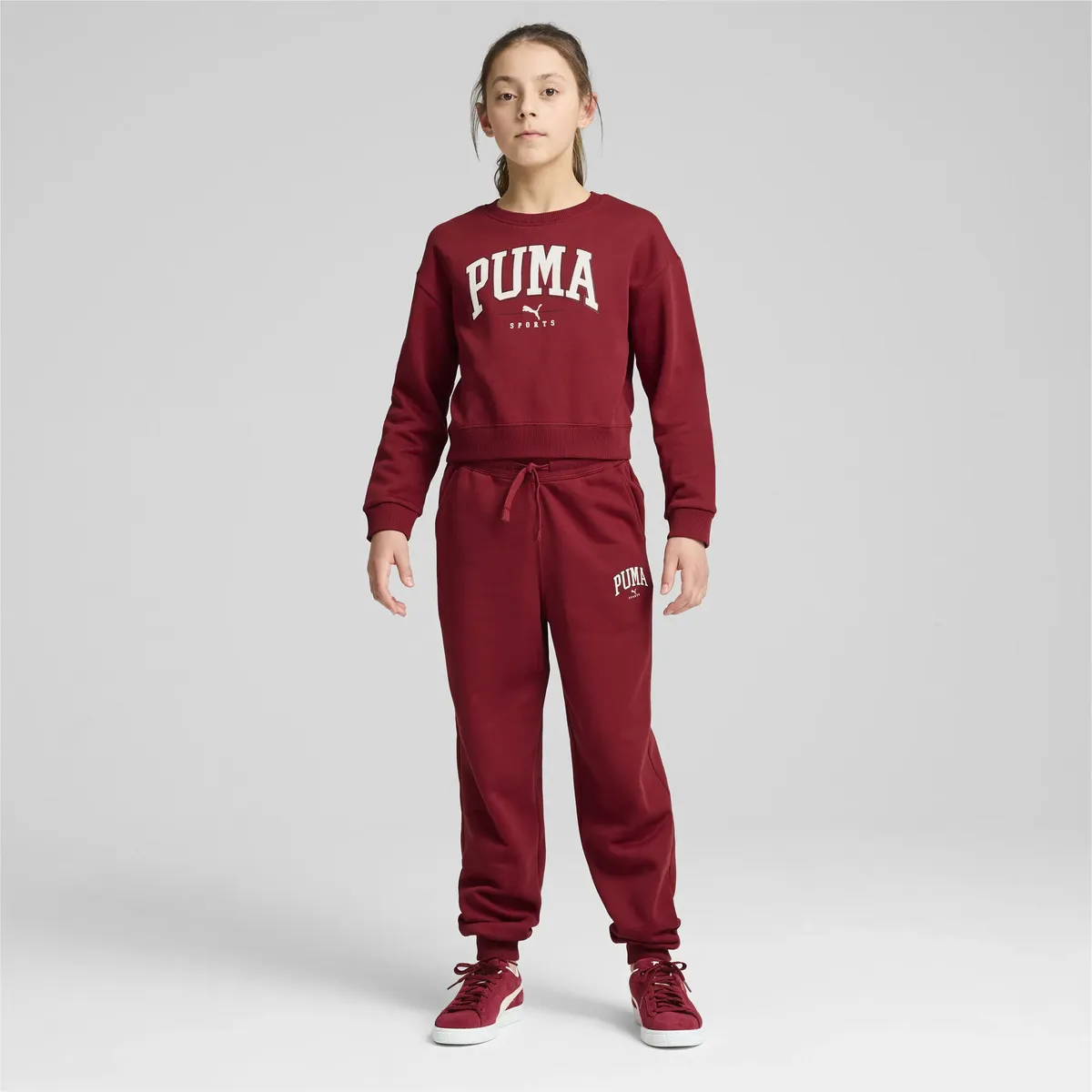 

Толстовка PUMA "Топ PUMA SQUAD с круглым вырезом для девочек", красный