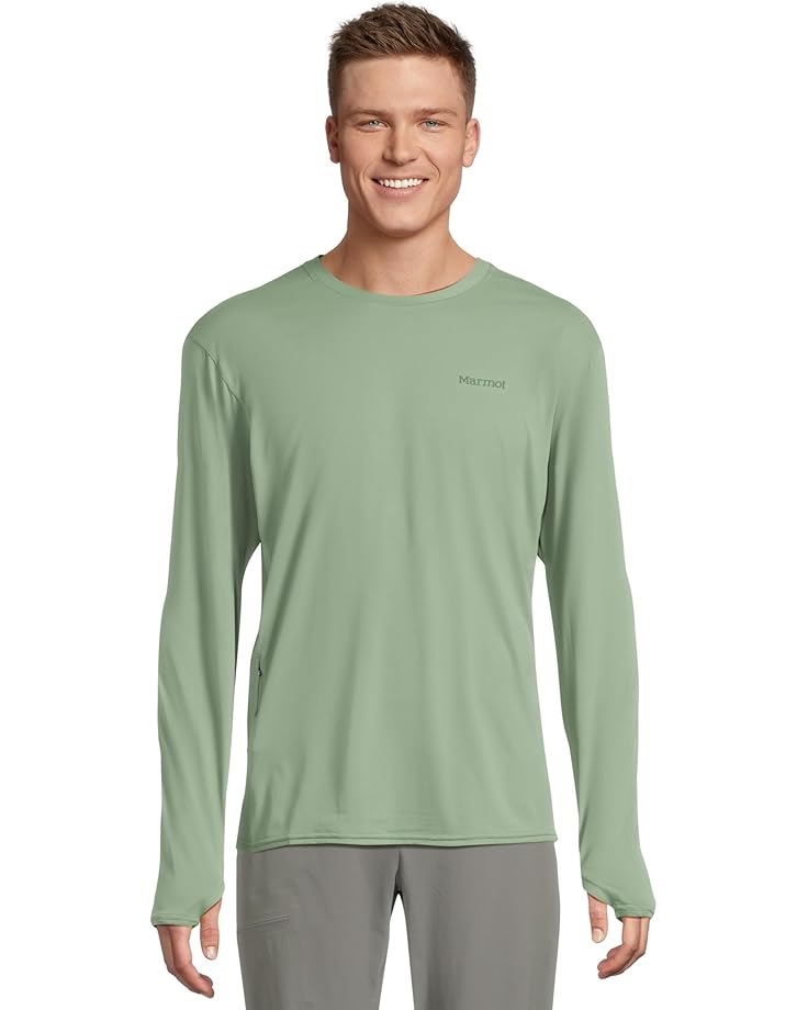 

Лонгслив Marmot AirExchange SolarShield Crew Long, цвет Agate Green