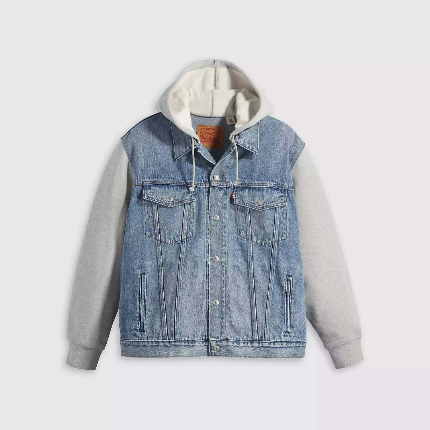 Гибридная куртка дальнобойщика с капюшоном (большая) Levi's, цвет Candy Man - Medium Wash — фото 3