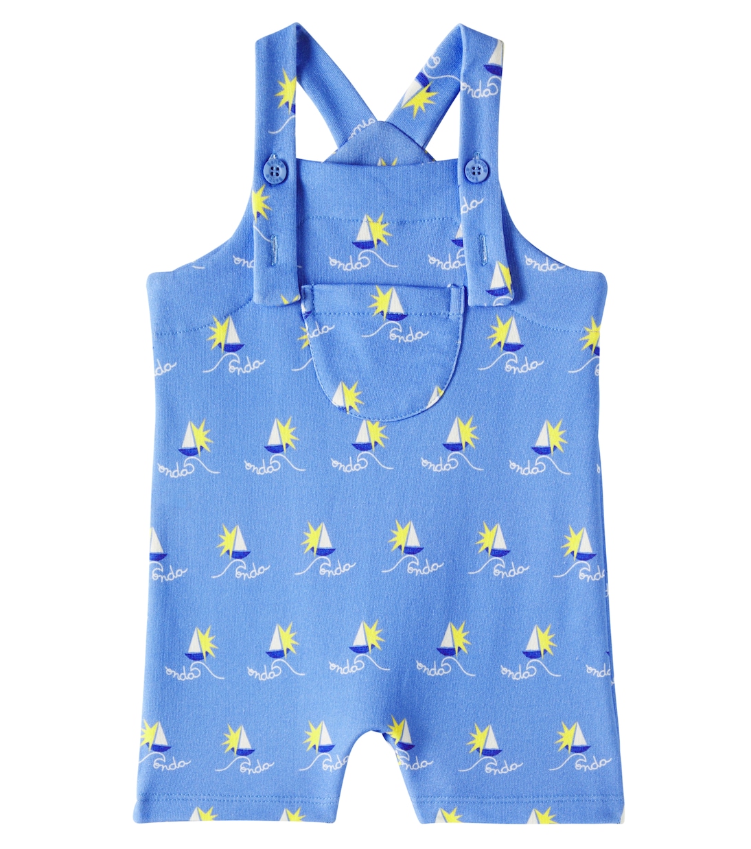 

Комбинезон из хлопковой смеси с принтом Fábula, Est Barco Sol Fundo Azul