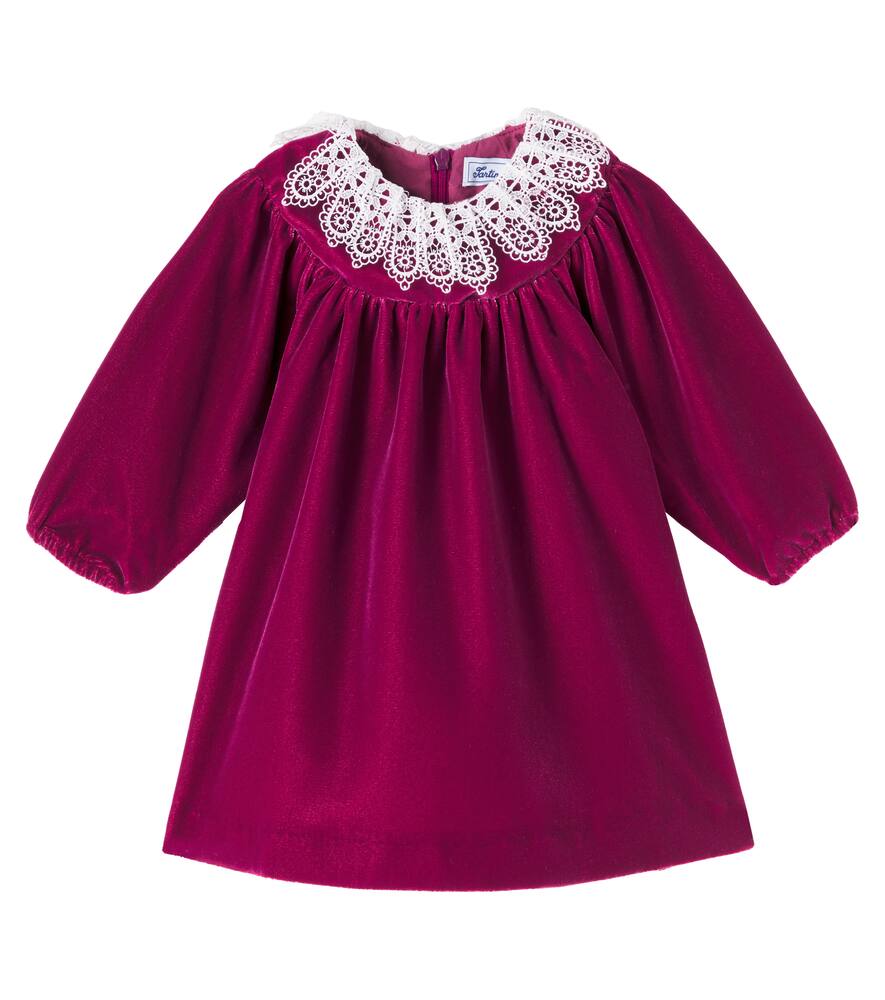 

Детское бархатное платье с кружевной отделкой Tartine et Chocolat, Rhododendron