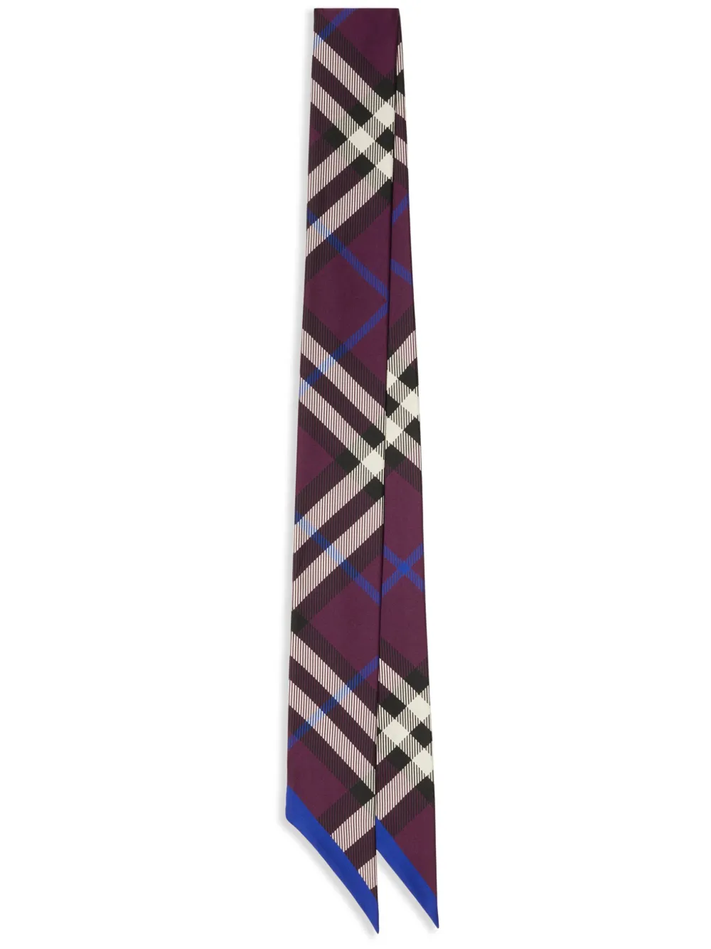 

Шелковый платок в клетку Nova Check BURBERRY, фиолетовый
