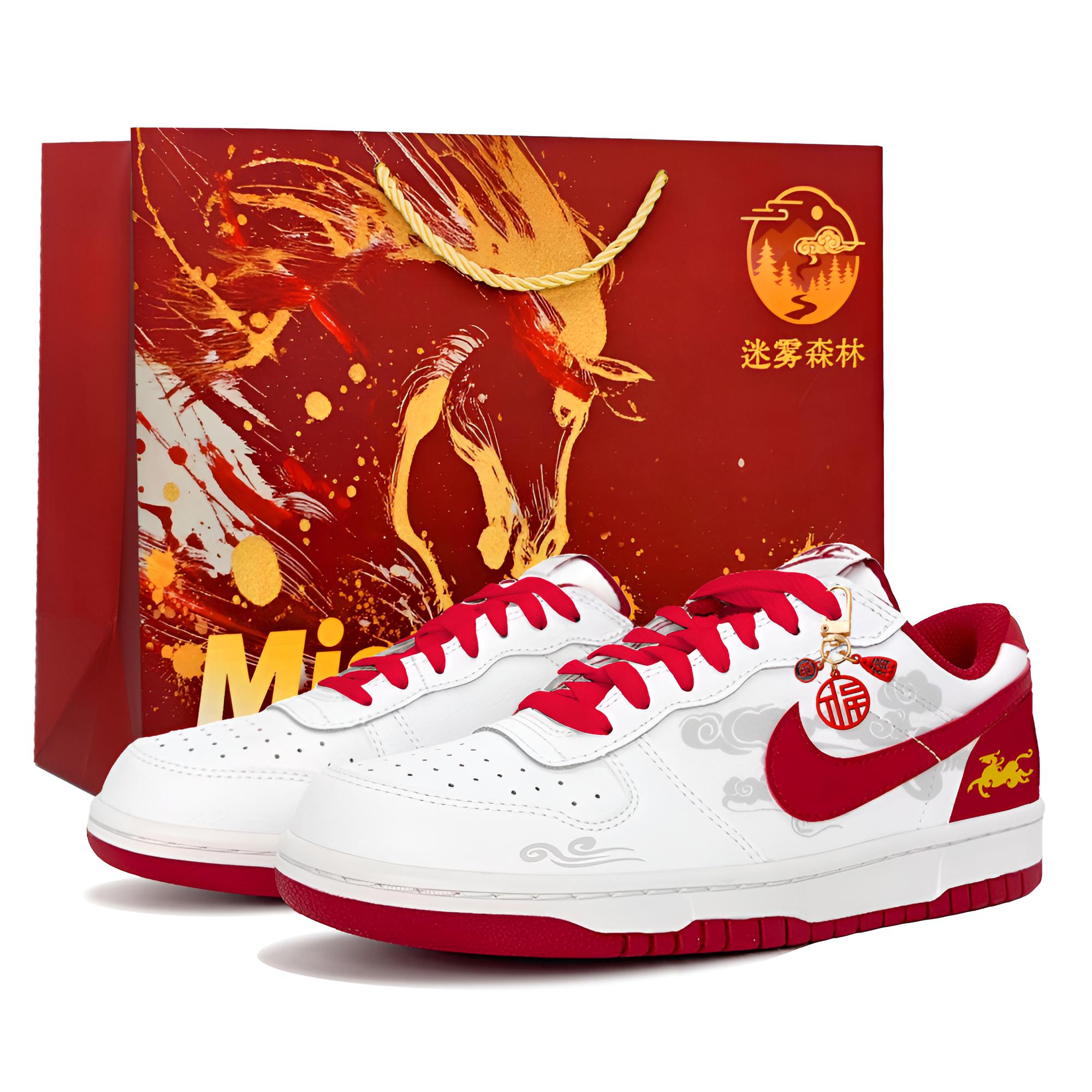 

Nike Big RUIMAXIANGYUN, MA NIAN Shopping Bag, мужские скейтборд-кроссовки Low Top красные