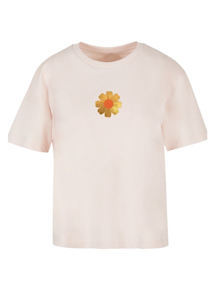 

Футболка emoji couture Ladies Everyday Tee Gold flower orange center, розовый