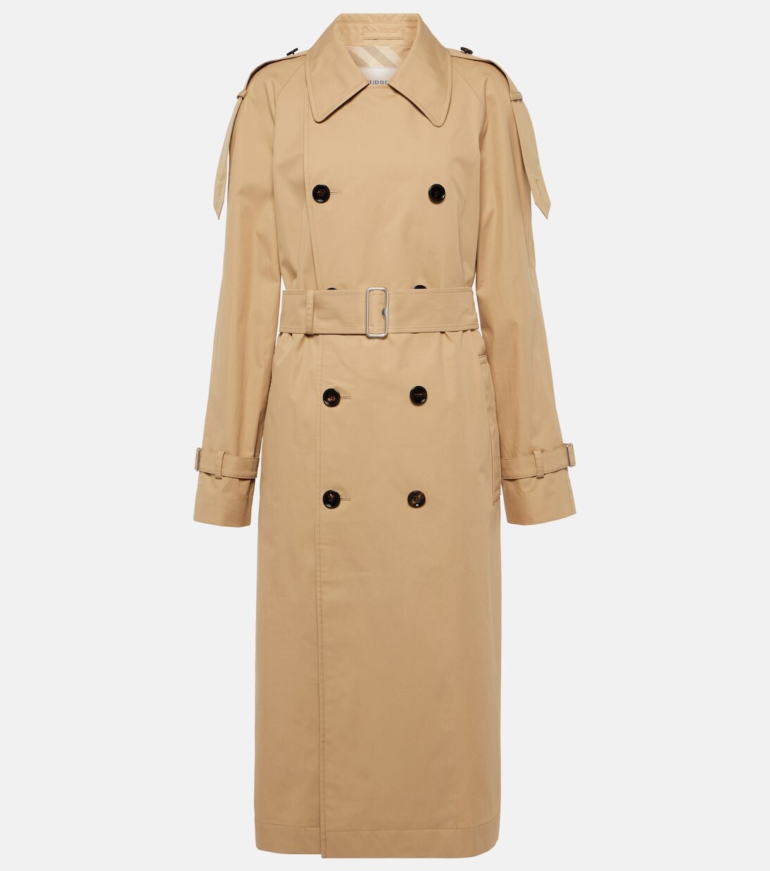 

Тренч из хлопкового габардина Burberry, бежевый