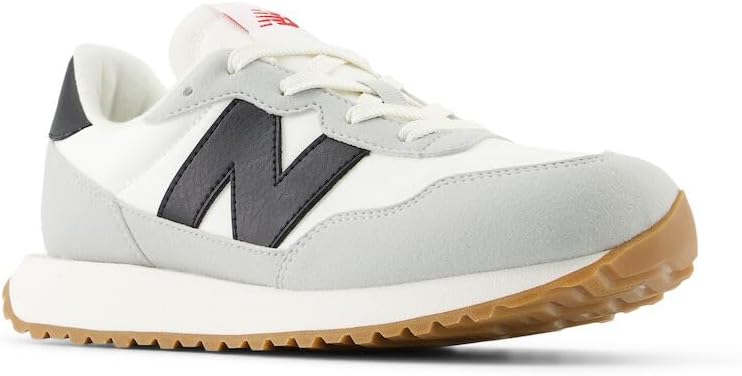 Кроссовки New Balance Kids 237 V1 на шнуровке, белый/черный — фото 4