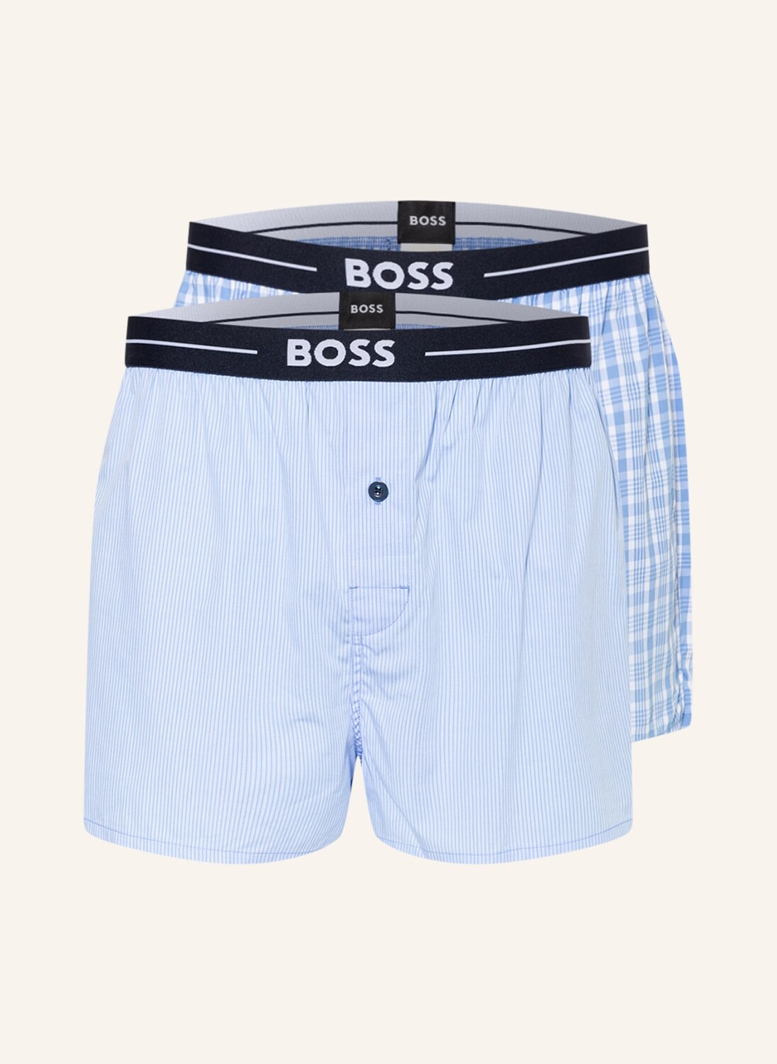 

Комплект из 2 тканых боксеров BOSS, светло-голубой