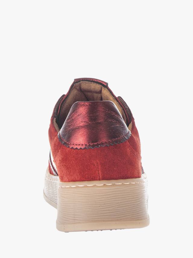Dahma Wide Fit текстурированные кожаные кроссовки со шнуровкой Gabor, Red/Multi — фото 3