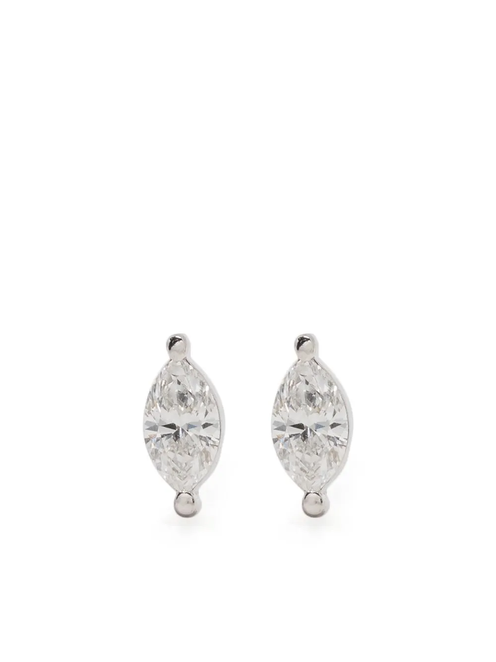 

Серьги-гвоздики из белого золота с бриллиантами Ef Collection, серебяный