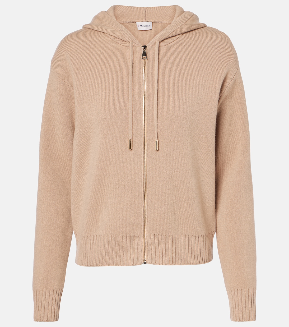 

Застёгивающаяся худи из шерсти и кашемира Moncler, 0 Beige