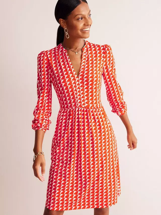 

Платье Boden Naomi Geometric, цвет blaze orange