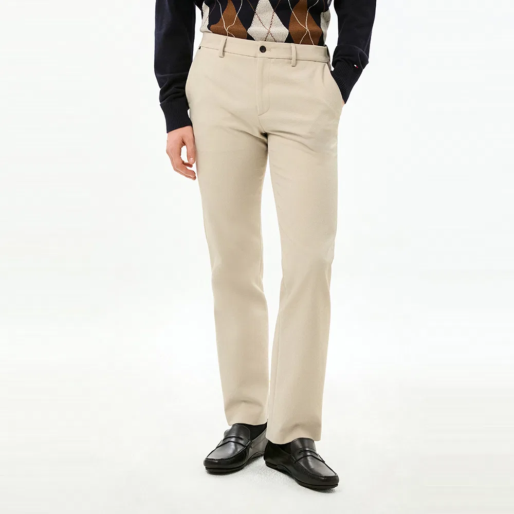 Мужские текстурированные брюки Denton бежевые от Tommy Hilfiger — фото 3