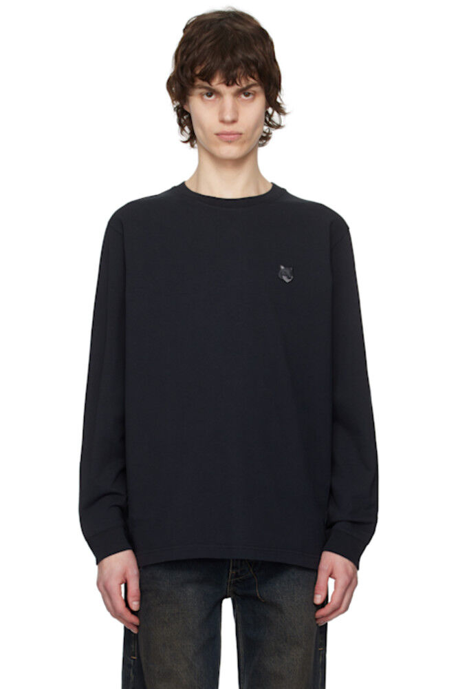 

Футболка с длинным рукавом Black Bold Fox Head Comfort Maison Kitsuné