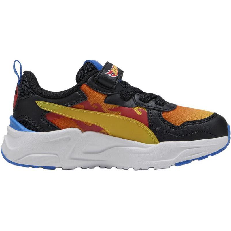 Детские повседневные низкие кроссовки Hot Wheels x Trinity Lite PUMA, черный/оранжевый — фото 2