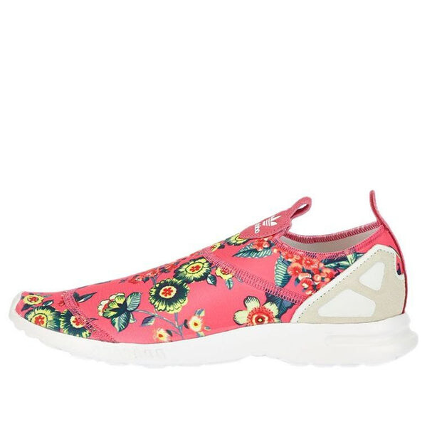 

Кроссовки оригинал zx flux гладкие slip on Adidas, розовый