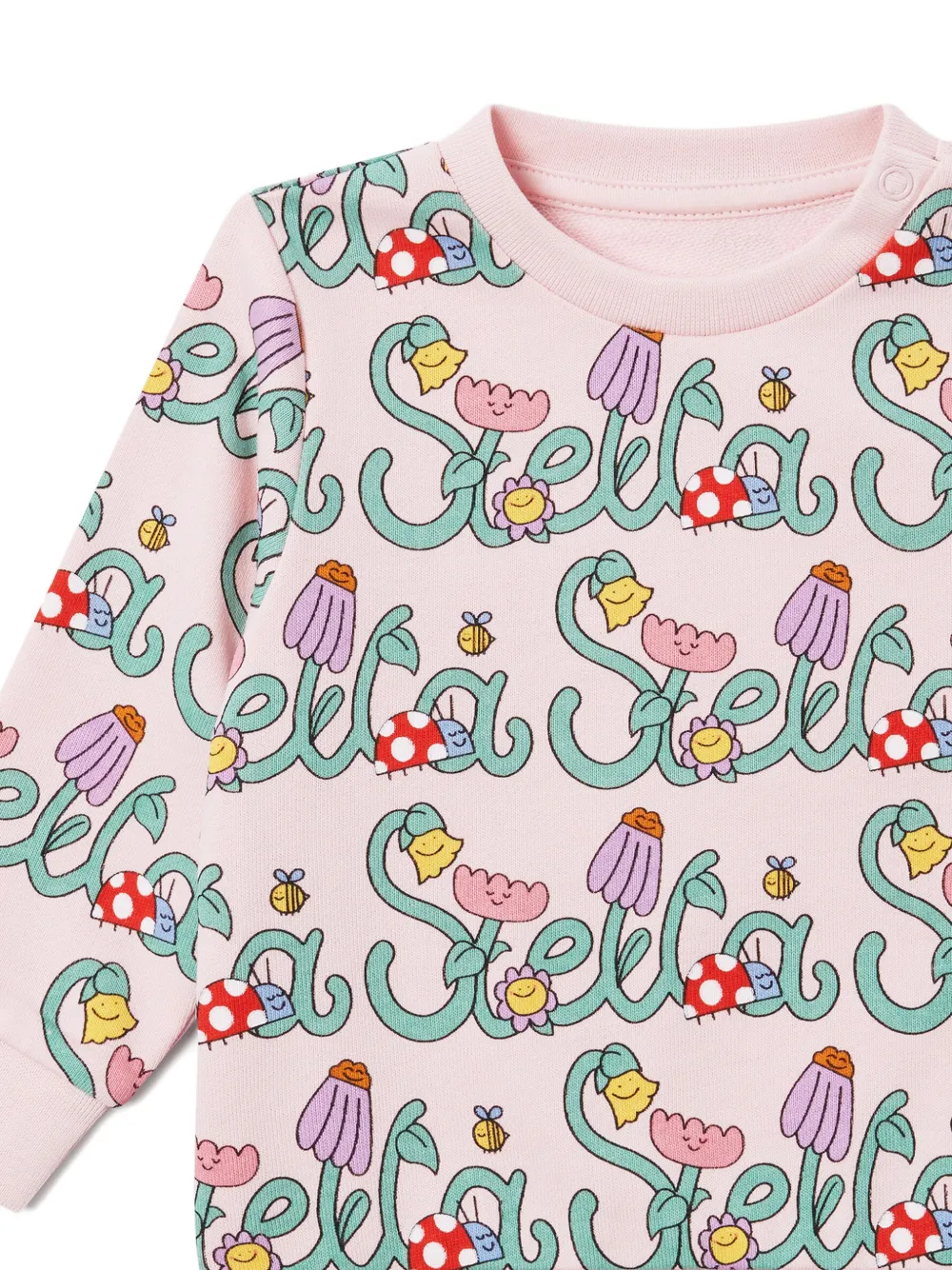 Свитшот с графическим принтом Stella Mccartney Kids, розовый — фото 4