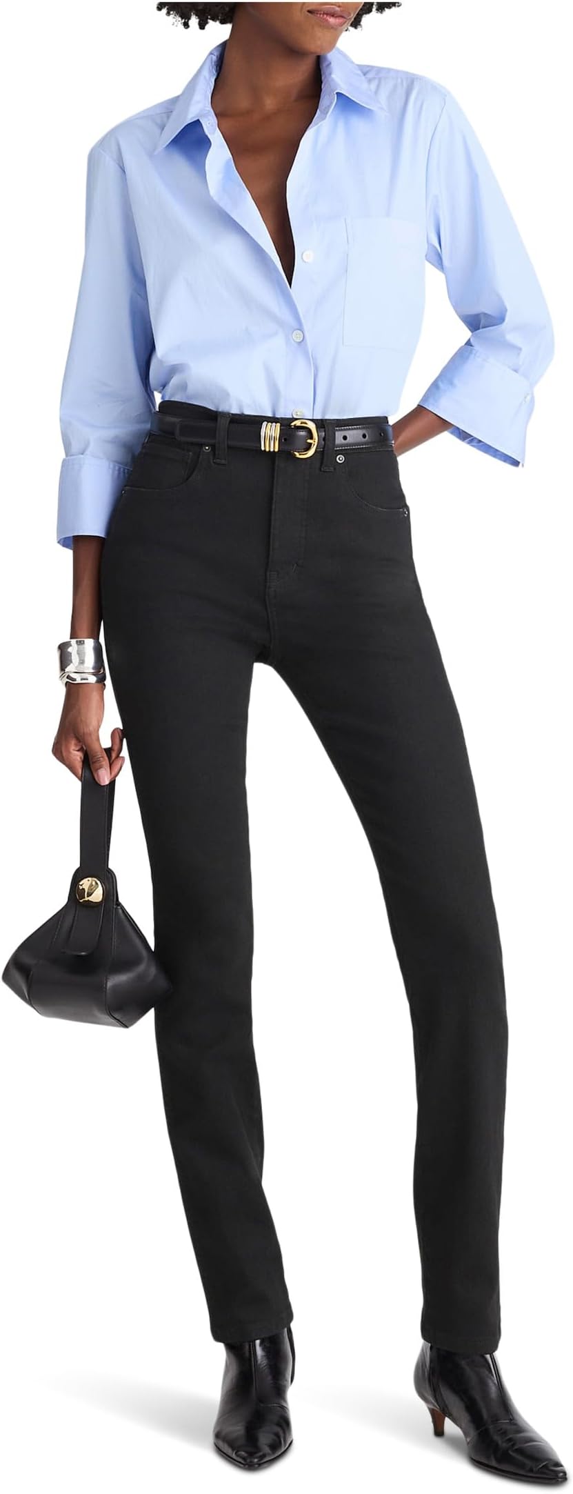 

Джинсы Madewell Women's New Pencil In Black Frost, Black Frost