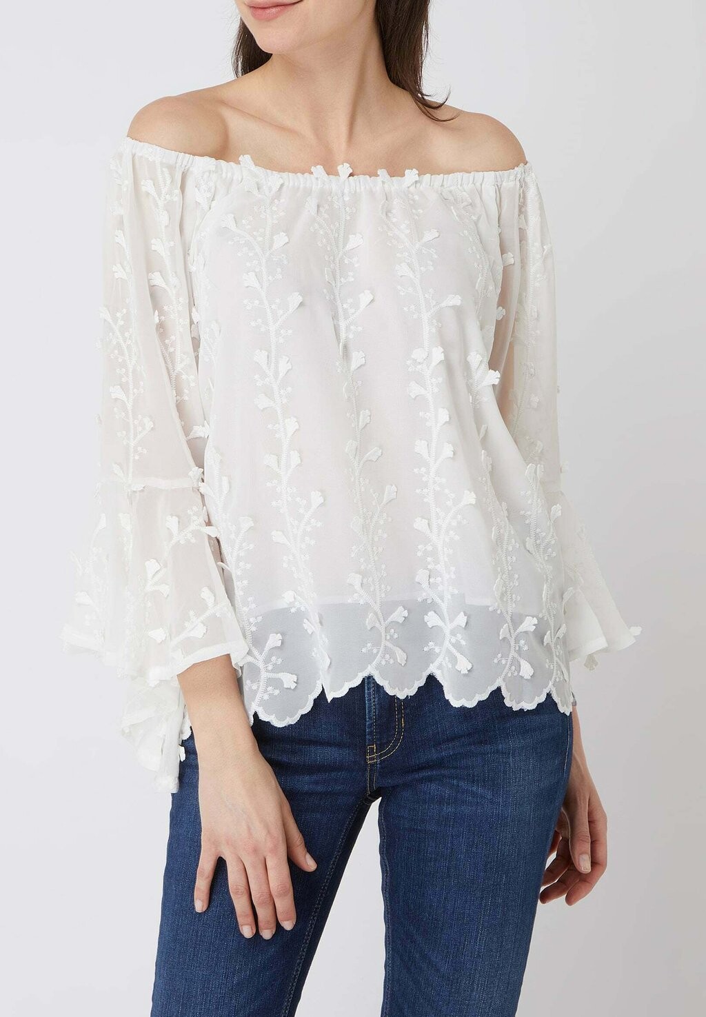 

Рубашка Im Off-Shoulder-Look Apricot Beauty, цвет offwhite