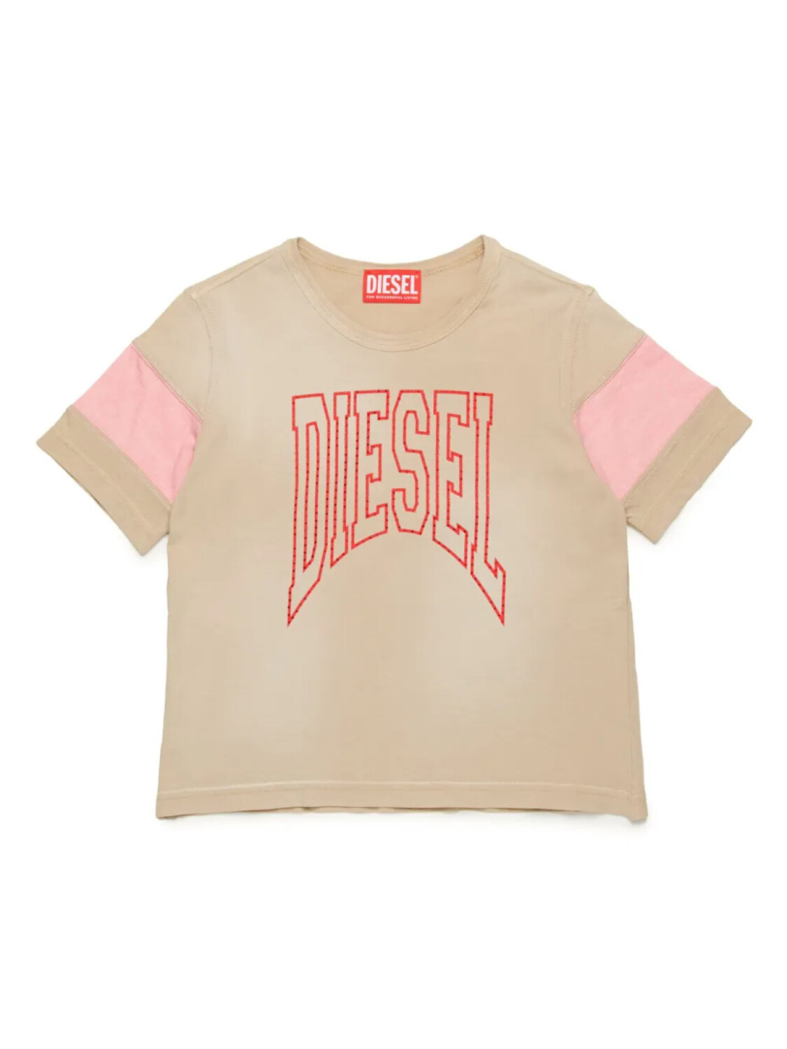 

Diesel Kids футболка с вышитым логотипом, нейтральный