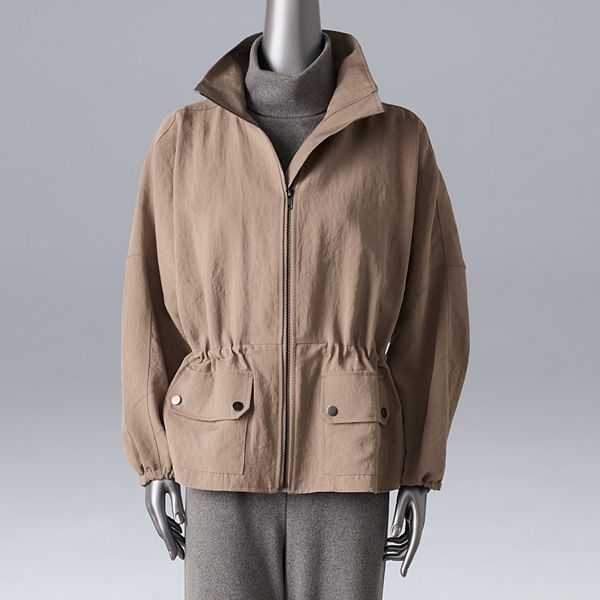 

Женская куртка-утилитар с затянутой талией Simply Vera Vera Wang, Leisure Khaki