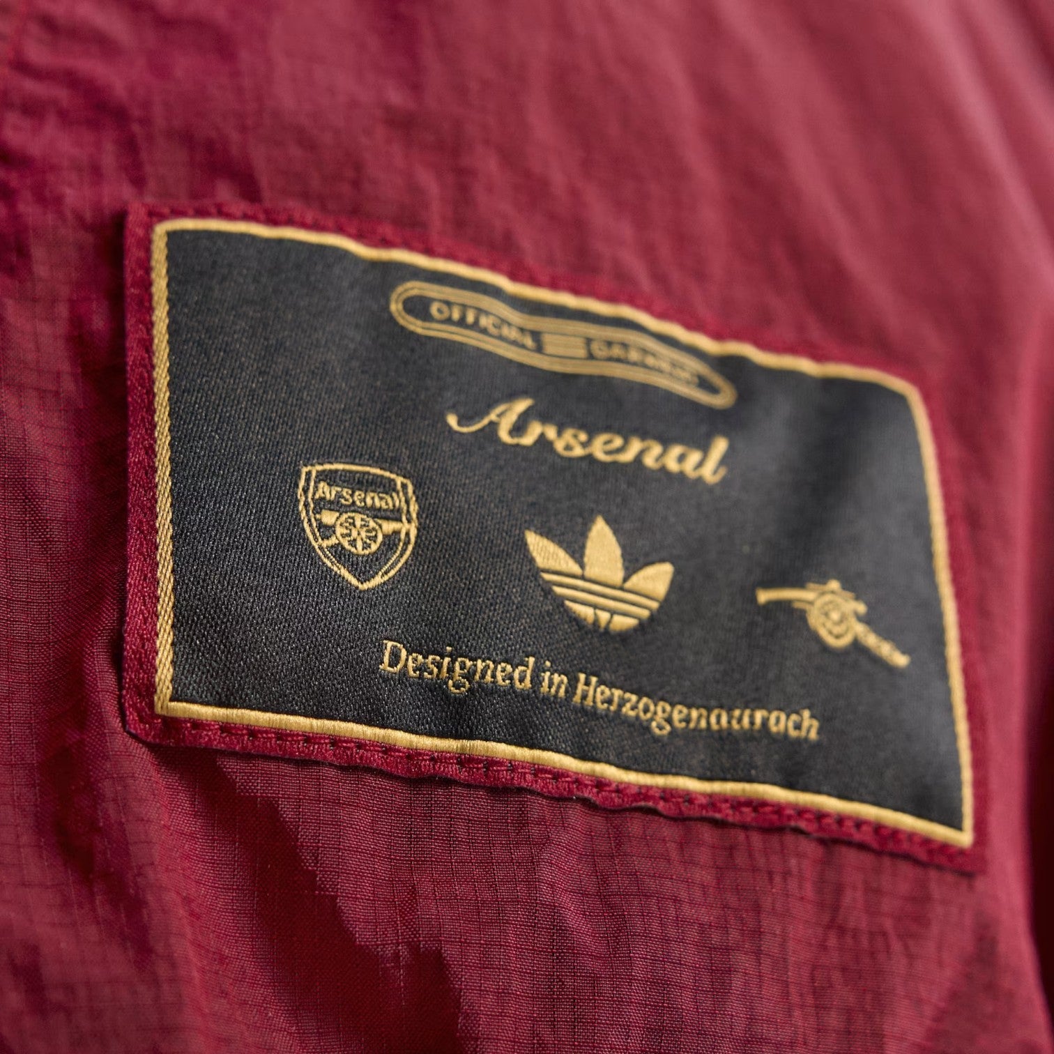 Куртка Adidas Arsenal Terrace Icon Half-Zip Jacket 'Team Coll Burgundy' — фото 4