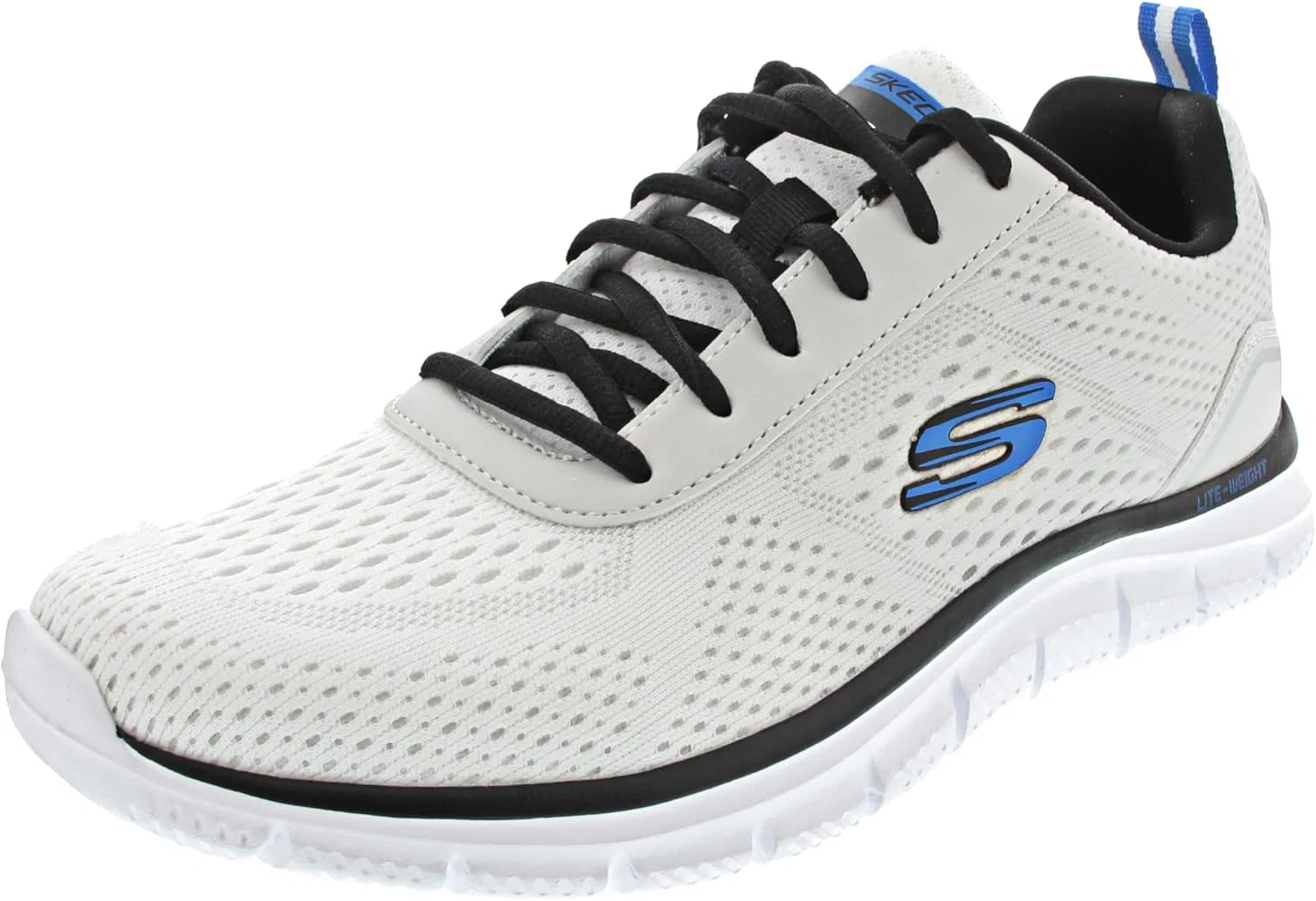 Мужские кроссовки Skechers Track Ripkent, White Textile Black Trim — фото 4